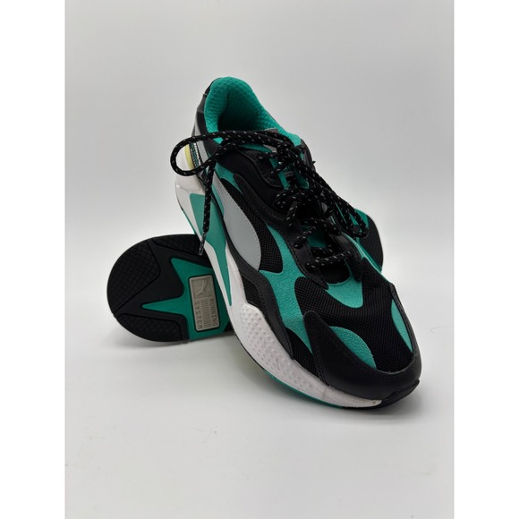 Puma Shoes - Puma Mercedes AMG Petronas RS-X3 Womens 8.5 Black Teal Motorsport Sneakers